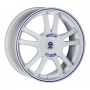 Колесный диск Sparco Rally 6.5x15 4x108 ET25  DPLY white blue lip