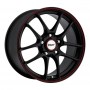 Колесный диск TSW Trackstar 8x17 5x114.3 ET40  D76 matt black red stripe