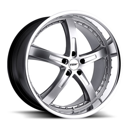 Колесный диск TSW Jarama 8x18 5x114.3 ET40 D76 hyper silver mirror cut lip